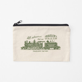 Traveler's Factory Canvass Flat Pouch (S) - Traveler's Train [07100-593]