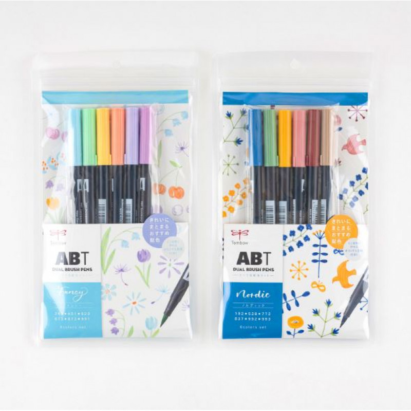 Onderdrukker overtuigen Aan de overkant Tombow Pencil - Dual Brush Pens - 6-Pen Set