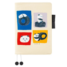 Hobonichi Planner Cover for A5 Cousin - Jin Kitamura: Love it (Panda) [2024]