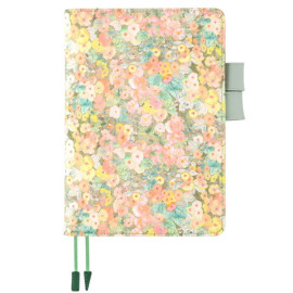 Hobonichi Planner Cover for A5 Cousin - Liberty Fabrics: Hollyhocks (Orange) [2024]