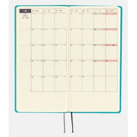 Hobonichi Weeks Book (English) JANUARY 2023 - Colors: Lagoon