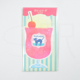 Furukawashiko Die-Cut Mini Writing Sheets - Cream Soda Black Cat