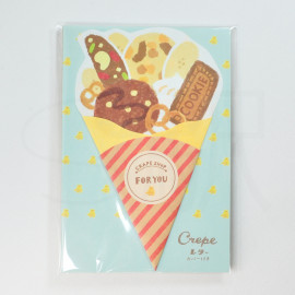 Furukawashiko Crepe Mini Letter Set [Spring Pattern] - Chocolate Caramel