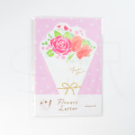 Furukawashiko Fufufu Bouquet Mini Letter Set [Spring Pattern] - Aka