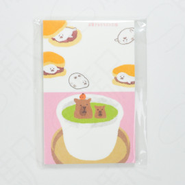 Furukawashiko Mini Letter Set [Nikoichi Memo Series] Sweets and Animal Workshop Seals and Capybaras