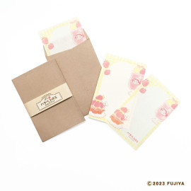 Hara Peko Cafe x Furukawashiko Mini Letter Set [PP46] - Strawberry Cream Soda