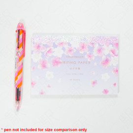 Kyowa Postcard Size Letter Pad [SAKURAMEGURI] - Cherry Blossoms Purple