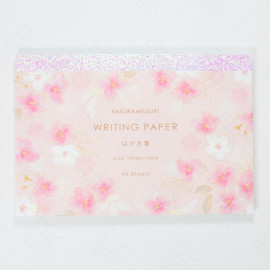 Kyowa Postcard Size Letter Pad [SAKURAMEGURI] - Cherry Blossoms Light Pink