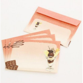 LOFT X Furukawa Paper Works - Paper Town Coffee Letter Set - Chocolate Parfait