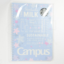 Starbucks x Campus Notebook Sakura Limited Edition 2022 Blue 