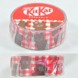 Furukawashiko X Nestle Kitkat Masking Tape - Heartful Bear Checkered (LOFT LIMITED)