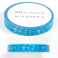 mt × Journal Exhibition Artist Tape [MT01K2404] - Mizutama Flowers and Pandas - Blue