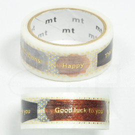 mt Masking Tape - mt Glitter Masking Tape Limited Edition [MT01K2192] - Wood Grain and Foil Letters