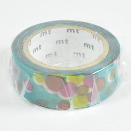 mt Lab Double-Sided Masking Tape - Kudamono Dot Peacock Blue [MT01K1957]