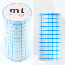 mt Wrap Masking Tape Limited Edition - MTWRMIG179 Skeleton - Grid Light Blue