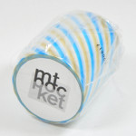 mt Masking Tape x Journal Exhibition Limited - mt Pocket [MTPOKT007] - Stripe Light Blue x Beige 