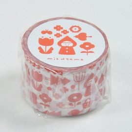 Mizutama Masking Tape 30mm x Hachimonjiya - [hana] Terracotta