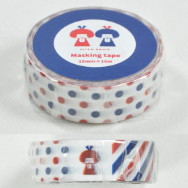 Mizutama Masking Tape x Hachimonjiya - Blue