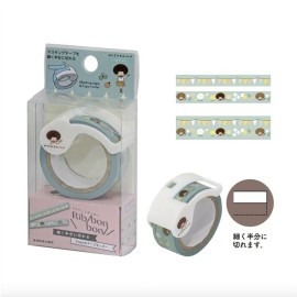 BSS Kutsuwa Masking Tape and Tape Cutter [MU010C] - Mizutama C