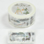 Necktie Masking Tape [mt20-16] - Mountain Sketch