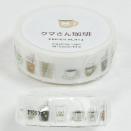 Papier Platz Masking Tape [72-004] - Bear Coffee