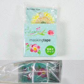 Round Top Die-Cut Masking Tape [RT-MKM-006] - Flower