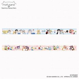 Ensky mofusand x Sanrio Characters Clear Masking Tape 17mm Set Limited Edition