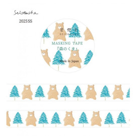 Seitousha Masking Tape Spring/Summer 2025 [MT5-509] - Forest Bear