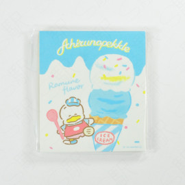 Sanrio BLOCK Memo Pad Hapidanbui Ice Cream Shop - Ahirunopekkle Ramune Flavor (LOFT Limited)