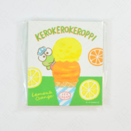 Sanrio BLOCK Memo Pad Hapidanbui Ice Cream Shop - Kerokerokeroppi Lemone Orange (LOFT Limited)
