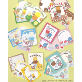 Sanrio BLOCK Memo Pad Hapidanbui Ice Cream Shop - Ahirunopekkle Ramune Flavor (LOFT Limited)
