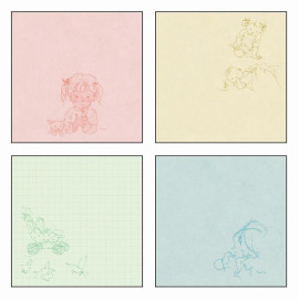 Green Flash Square Memo Pad Chihiro Iwasaki [CH-006] - Sketch