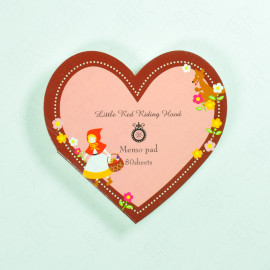 Little Red Riding Hood Heart-Shape Mini Memo Pad