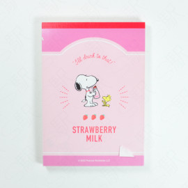 Sun-Star Stationery A6 Memo Pad [S2836416] - Snoopy Straberry Milk 