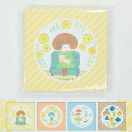 Sun-Star Stationery Square Memo Pad X mizutama [S2846888] - Yellow