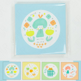 Sun-Star Stationery Square Memo Pad x mizutama [S2846900] - Blue