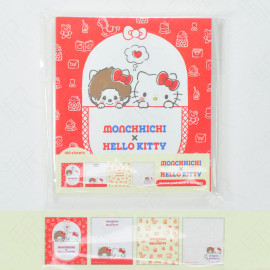 Furukawashiko Square Memo Pad x Monchhichi and Sanrio Hello Kitty 50th Anniversary [LM287] - Standard A