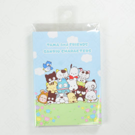 Marimocraft Tama and Friends x Sanrio Characters Book-Style Pata-Pata Mini Memo Pad [TFSR-027] - Blue
