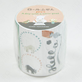 Tegamisha Roll Sticky Notes petit x Asako Masunouchi - A Day with a white goat