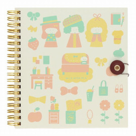 Sun-Star Stationery mizutama Ring Scrapbook [S8102910] - Retro Pattern