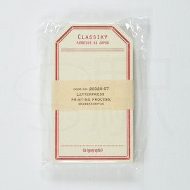 Classiky Letterpress Label Card Red 20320-07 (40 pcs.)