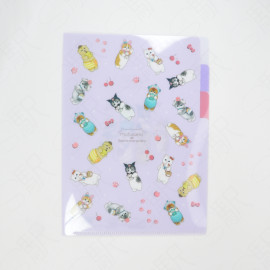 Sun-Star Stationery A5 3-Pocket Clear File mofusand x Sanrio [S2137925] - Plush Toy