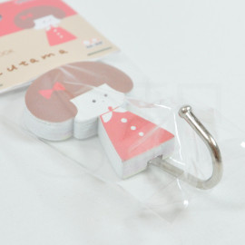 Sun-Star Stationery mizutama Wooden Hook Magnet [S3622991] - Girl