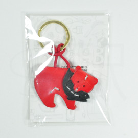 Benlly's and Job Bear-Salmon Leather Tag [Red-Black]