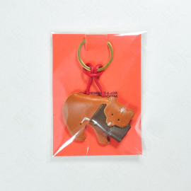 Traveler's Factory X Benlly's & Job Bear Leather Tag - Brown