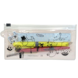 Sun-Star Stationery Marker, Ballpen and Ruler Set [S4479998] - Moomin Ivory