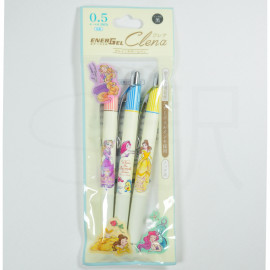 Disney Store Exclusive x EnerGel Clena 0.5mm 3-Pc. Pen Set - Ariel, Rapunzel and Bell