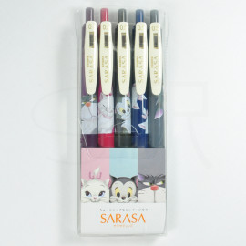 Disney Store Exclusive x Zebra Sarasa Clip Set 0.5mm Ballpen Vintage Color Set [Cat Set]
