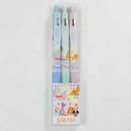 Disney Store Exclusive x Zebra Sarasa Clip Set 0.5mm Ballpen (Dumbo, Bambi, Lady Trump) - Retro Check