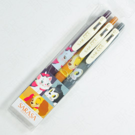 Disney Store Exclusive x Zebra Sarasa Clip Set - Lady, Figaro, Marie